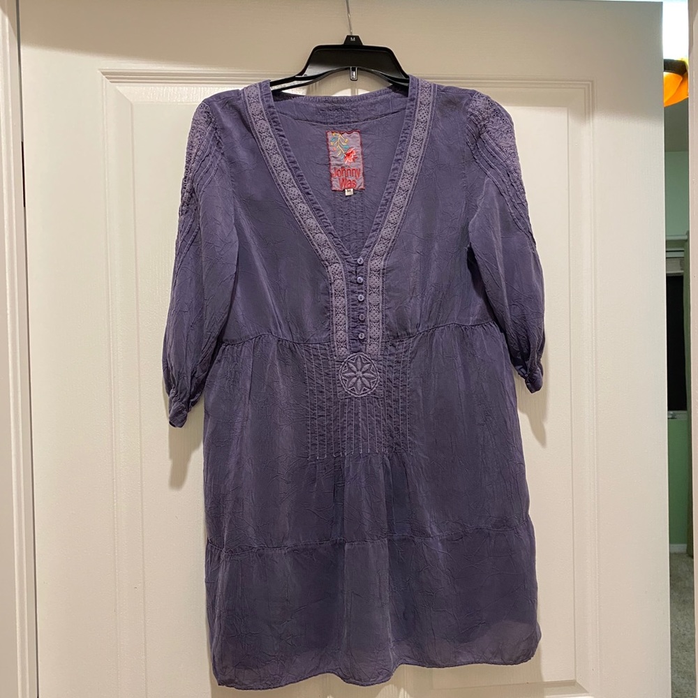 Johnny Was purple tunic super cute & comfortable - Picture 1 of 3